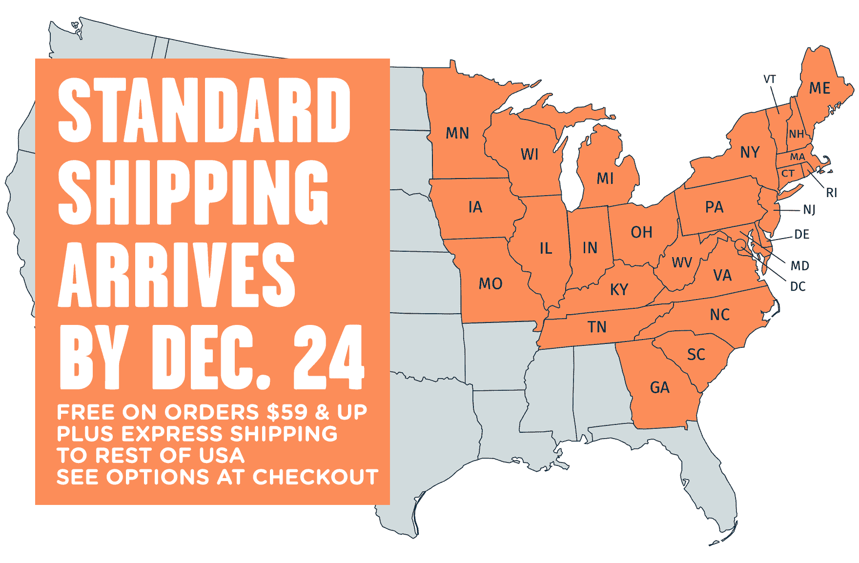 Holiday Shipping Map