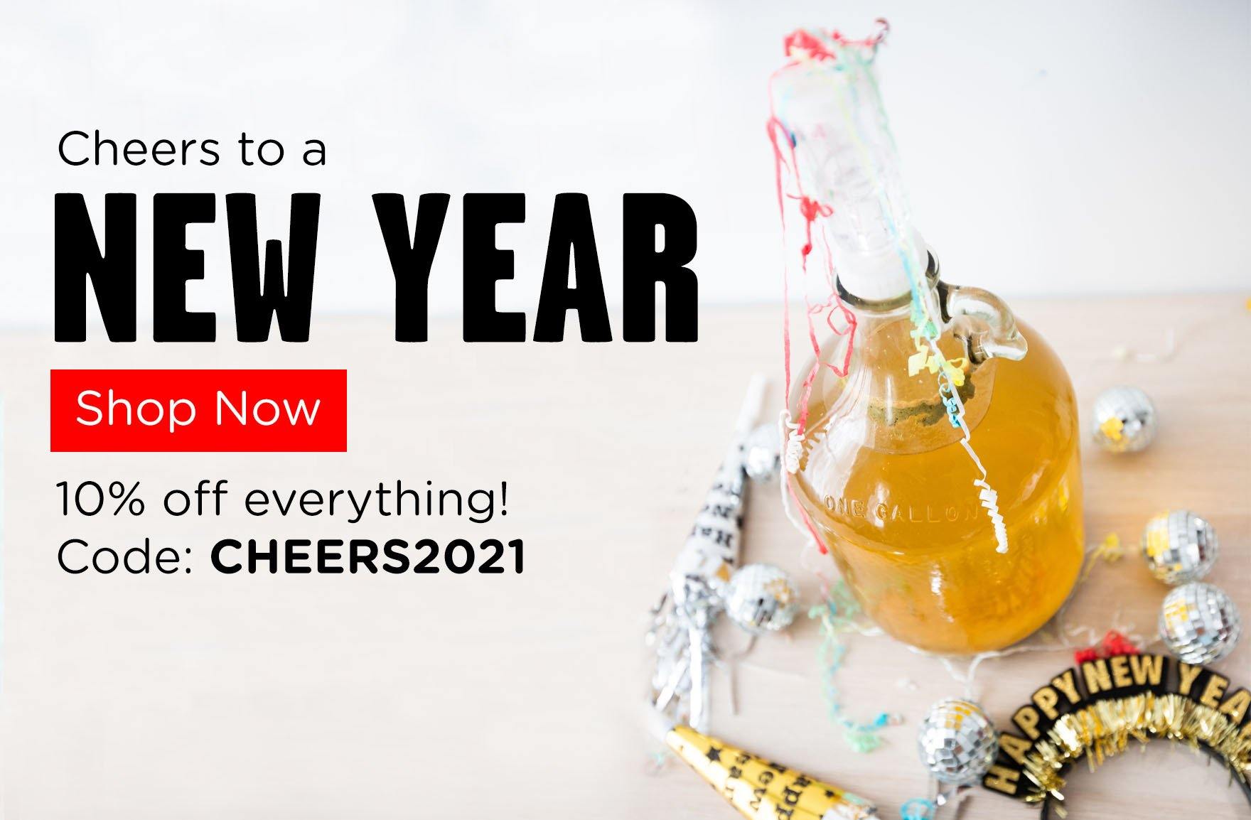 Cheers to a New Year –– Here's 10% Off