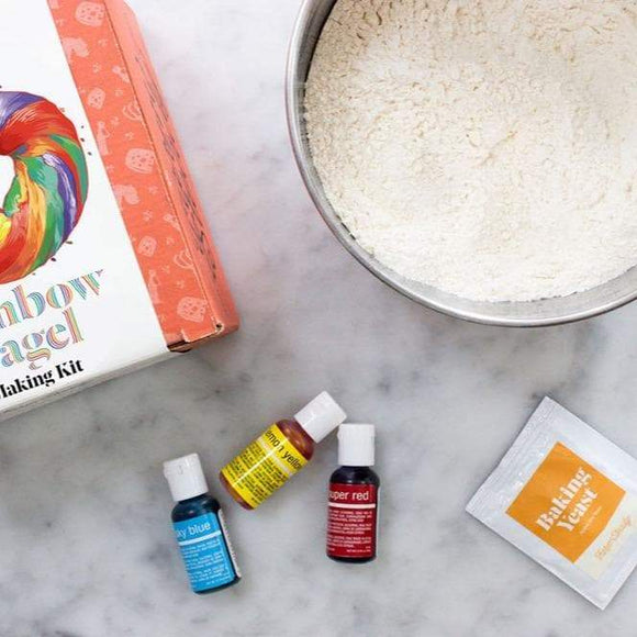 Rainbow Bagel Making Kit contents