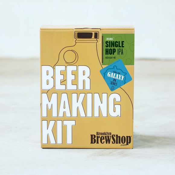 Brooklyn Brew Shop Galaxy Single Hop IPA Beer Making Kit on Concrete
