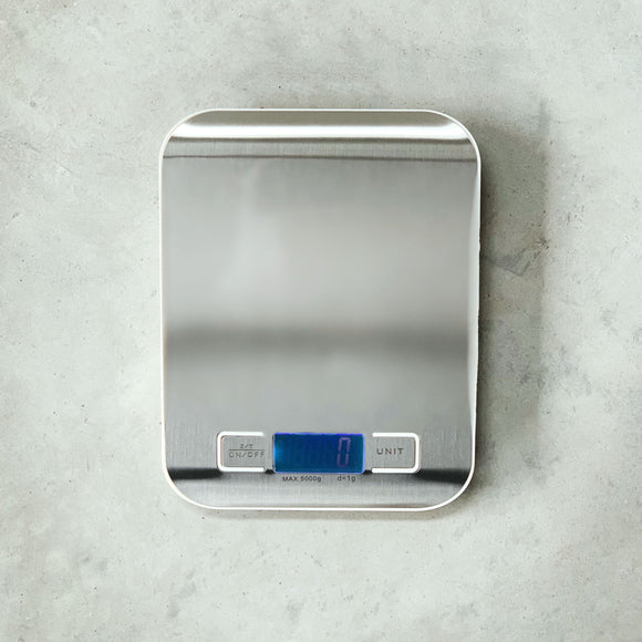 Digital scale on concrete
