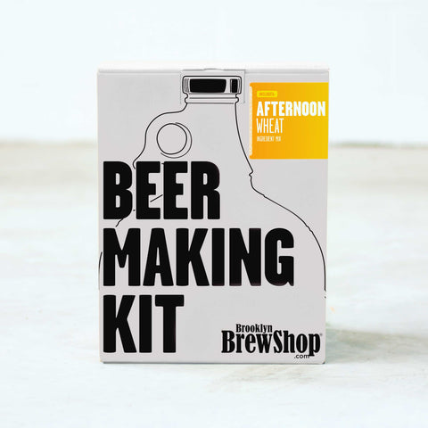 Brooklyn Brew Shop Afternoon Wheat Beer Making Kit on Concrete