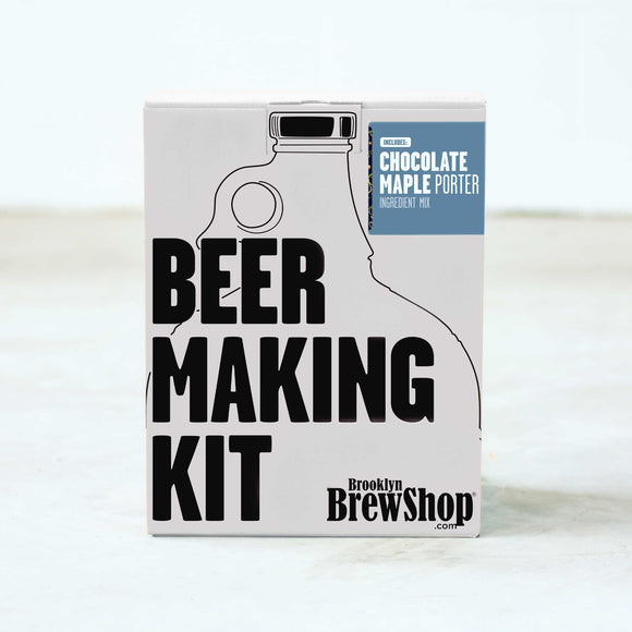 Brooklyn Brew Shop Chocolate Maple Porter Beer Making Kit on Concrete