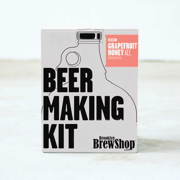 Brooklyn Brew Shop Grapefruit Honey Ale Beer Making Kit on Concrete