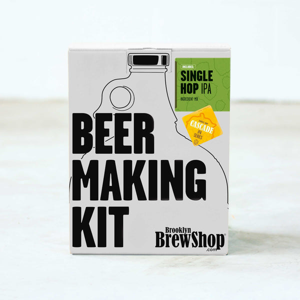 Brooklyn Brew Shop Cascade Single Hop IPA Beer Making Kit on Concrete