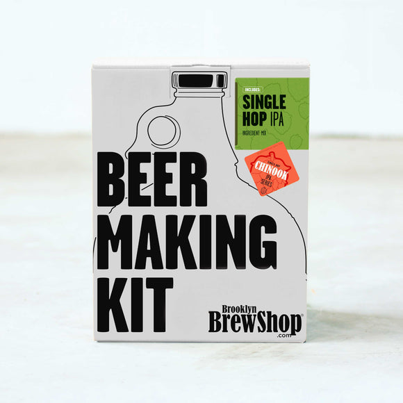 Brooklyn Brew Shop Chinook Single Hop IPA Beer Making Kit on Concrete