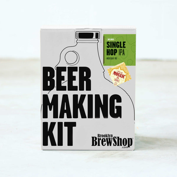 Brooklyn Brew Shop Mosaic Single Hop IPA Beer Making Kit on Concrete