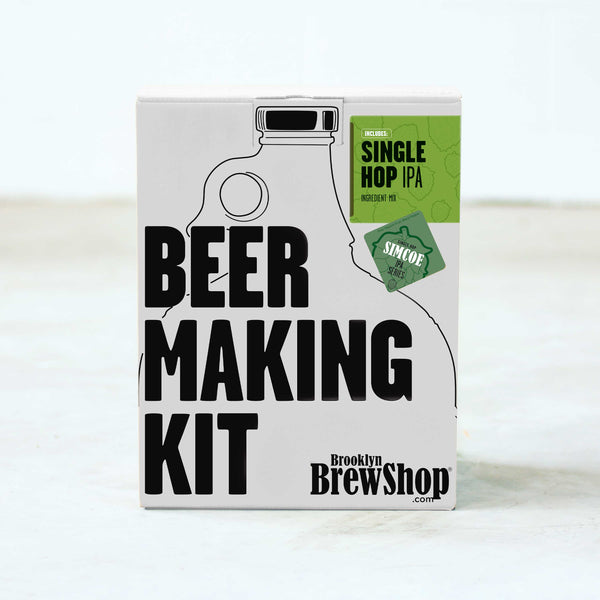 Brooklyn Brew Shop Simcoe Single Hop IPA Beer Making Kit on Concrete