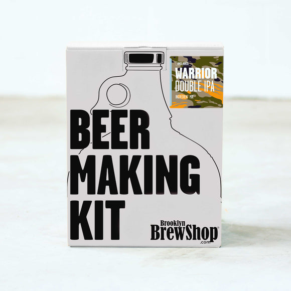 Brooklyn Brew Shop Warrior Double IPA Beer Making Kit on Concrete