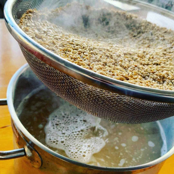 Homebrewing a batch of New England IPA: Sparging malted barley and wheat